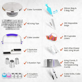 250 PCs Aluminum Cake Decorating Kit
